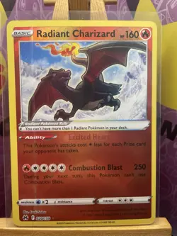 Pokemon TCG Radiant Charizard 020/159 Crown Zenith Holo Card Baby Shiny - Line - Image 1