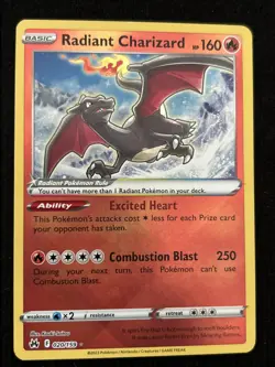 Radiant Charizard Crown Zenith Holo Card 020/159 Rare NM Condition - Image 1