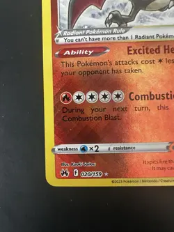 Pokemon TCG Radiant Charizard Crown Zenith Holo Card 020/159 NM/M Condition - Image 5