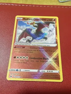 Pokemon TCG Radiant Charizard 020/159 Crown Zenith Holo Card, M/Nm Condition - Image 1