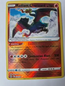 Pokemon Radiant Charizard TCG Crown Zenith Holo Card 020/159 Rare - Image 3