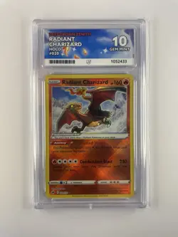 Pokemon TCG Radiant Charizard Crown Zenith Holo Card 020/159 Ace 10 - Image 2