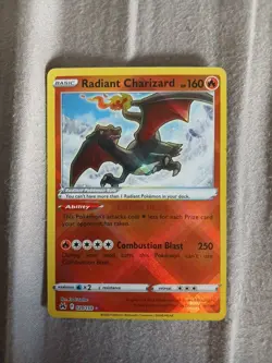Pokemon TCG Radiant Charizard 020/159 Mint Condition Crown Zenith Holo Card - Image 1