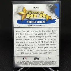 2025 Topps Update Series - Stars of Mlb Shohei Ohtani #SMLB-77 - Image 2