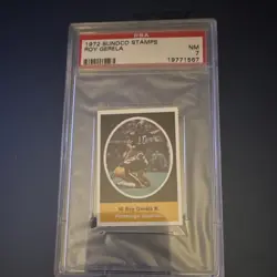 Sunoco 1972 Sunoco Stamps Roy Gerela #10 Steelers PSA 7 Graded Card - Image 1