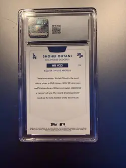 Topps 2024 50/50 Shohei Ohtani #39 Dodgers CGC 9 Mint Graded Card - Image 2