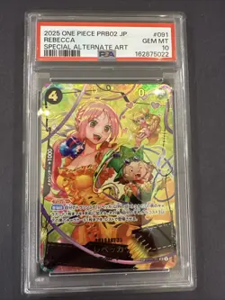 One Piece 2025 PRB02 JP Rebecca #091 Special Alt Art Foil PSA 10 - Image 1