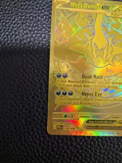 Mega Darkrai EX PBL 120/084 Hyper Rare Gold Full Art Holo Pokemon TCG English - Image 4