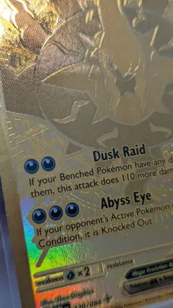 Mega Darkrai EX PBL 120/084 Hyper Rare Gold Full Art Holo Pokemon TCG English - Image 3