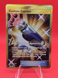 Pokemon TCG SM: Lost Thunder - Custom Catcher (Secret) 231/214 Gold Secret Rare - Image 1