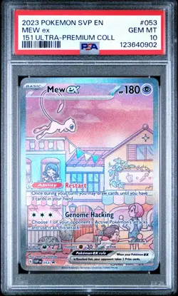 2023 POKEMON SVP EN-SV BLACK STAR PROMO 151 ULTRA-PREM COLL #053 MEW EX PSA 10 - Image 1
