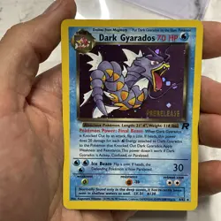 Dark Gyarados 8/82 Holo Team Rocket Vintage Prerelease Promo Pokemon WOTC MP/LP - Image 2