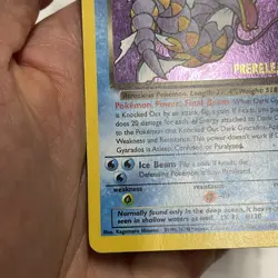 Dark Gyarados 8/82 Holo Team Rocket Vintage Prerelease Promo Pokemon WOTC MP/LP - Image 4