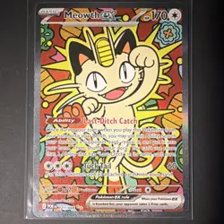 Meowth ex 121/088 Pokemon Card 151 Ultra Rare Full Art Holo TCG Card (English) - Image 1