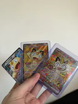 Pokemon Meowth Ex TCG Full Art Holo Ultra Rare Card Perfect Order 121/088 & More - Image 1