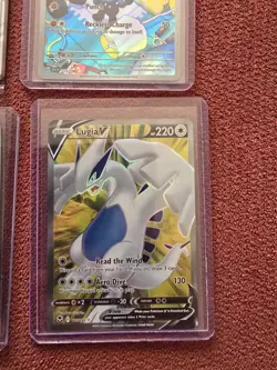 Pokemon Card Joblot X4 Cards Full Art Rainbow Promo Eevee Riolu Lance Lugia V - Image 5