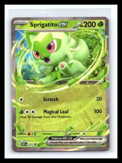 Pokemon TCG - Sprigatito EX Holo - 087 - SV: Scarlet & Violet PROMO Cards - - Image 1