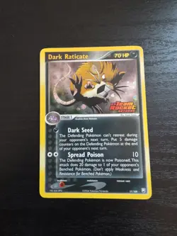 Dark Raticate EX Team Rocket Returns #17/109 Reverse Holo Stamped 2004 Pokemon - Image 1