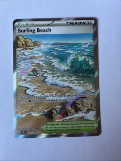 Pokemon TCG Trainer Surfing Beach 114/086 ultra rare Chaos Rising English - Image 1