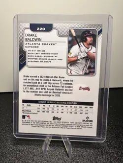 Drake Baldwin Braves Rookie Card /99 - 2025 Topps Pristine - Image 2