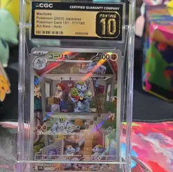 CGC Pristine 10 Machoke Holo Sv2a Pokemon Card 151 177/165 JP 2023 AR - Image 1