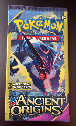 POKEMON XY ANCIENT ORIGINS Sealed 3-Card MINI BOOSTER PACK (Rayquaza Art) - Image 1
