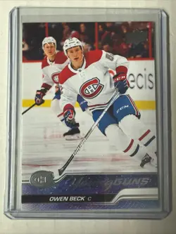 Owen Beck 2023-24 Upper Deck Series 1 - Young Guns Montreal Canadiens - Image 1