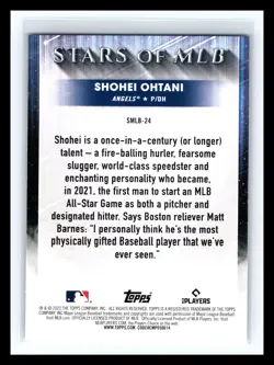 ⚾ SHOHEI OHTANI 2022 TOPPS STARS OF MLB INSERT # 24 - Image 2