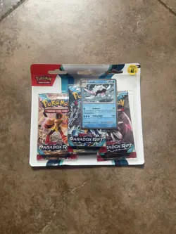 Pokemon TCG Paradox Rift Triple Blister Booster Pack - Cetitan - Image 1