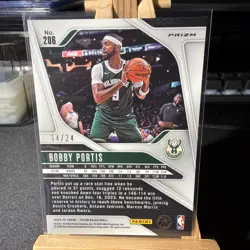 2024-25 Panini Prizm #206 Bobby Portis Bucks - Gold Sparkle 14/24 SSP Bucks - Image 2