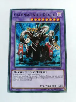 Gatlinggewehr-Drache OP07-DE026 Deutsch near mint Yu-Gi-Oh Karte D - Image 1