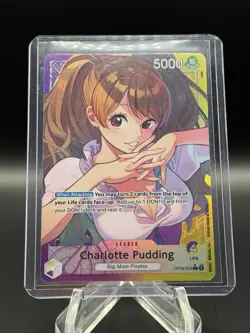 One Piece TCG Charlotte Pudding OP08-058 Alt Art Leader Two Legends NM English - Image 1