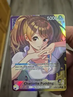 One Piece TCG Charlotte Pudding OP08-058 Alt Art Leader Two Legends NM English - Image 1