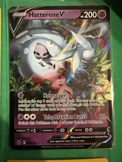 Hatterene Evolution Lot Hatenna Hattrem Hatterene V Reverse Holo Pokemon Cards - Image 2