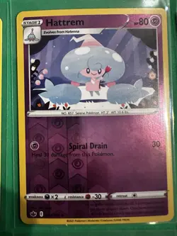 Hatterene Evolution Lot Hatenna Hattrem Hatterene V Reverse Holo Pokemon Cards - Image 5