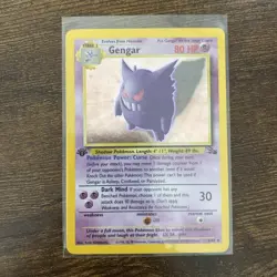 Gengar 5/62 Holo Rare Fossil Pokemon 1st Edition Holo - Image 1