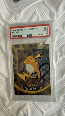 PSA 9 1999 Topps Pokemon T.V. Raichu Foil #26 Pokemon TCG English - Image 1