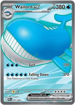 Wailord ex • 097/084 • Ultra Rare • Pokemon Pitch Black • NM/M - Image 1