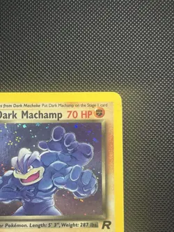 Dark Machamp Holo 10/82 Team Rocket Pokemon Card 2000 WOTC Rare - LP - Image 3