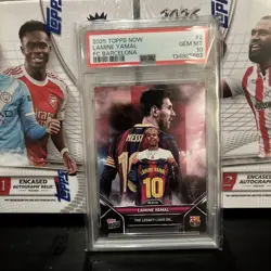2025 Topps Now Lamine Yamal/ Messi #2 The Legacy Lives On (PSA 10) Gem Mint - Image 1