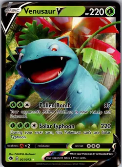 Venusaur V 001/073 Holo V Rare Champion's Path Pokemon Near Mint - Image 1