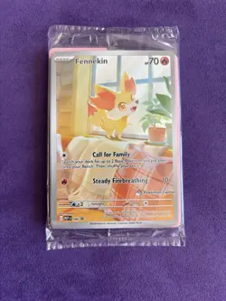 Pokemon TCG Fennekin Chaos Rising Promo 080 Sealed Pokemon Center Stamped - Image 1