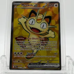 Pokemon TCG Perfect Order Meowth ex #107/088 Ultra Rare LP - Image 1