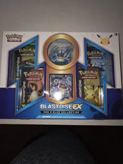 New Sealed Pokemon 20th Anniversary Blastoise EX Red And Blue Collection Box 820650801105 - Image 1
