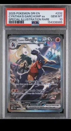 2025 POKEMON DRI EN-DESTINED RIVALS #232 CYNTHIA'S GARCHOMP ex SIR PSA 10 - Image 3