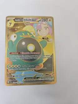Pokemon TCG Iono's Bellibolt EX GOLD Hyper Rare Card 188/159 Journey Together - Image 1