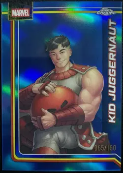 2026 Topps Chrome Marvel Kid Juggernaut Blue Refractor /150 #064 - Image 1