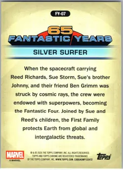 Silver Surfer 65 Fantastic Years 2026 Topps Chrome Marvel #FY-07 - Image 2