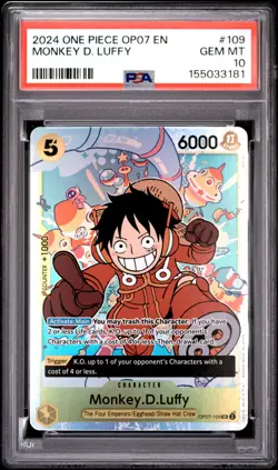 2024 ONE PIECE OP07-500 YEARS IN THE FUTURE #109 MONKEY D. LUFFY PSA 10 - Image 1