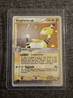 Ampharos ex 89/97 EX Dragon Holo Ultra Rare SWIRL Lightly Played Pokemon Card - Image 1